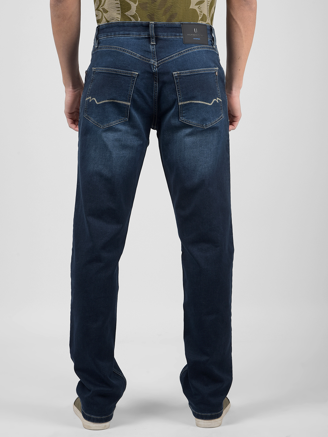 Numero Uno Men Solid Dark Blue Jeans